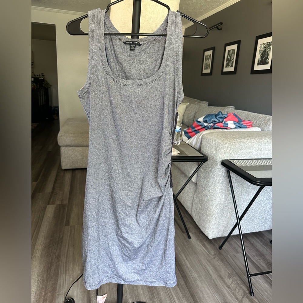 Banana Republic Black and White Textured Dress
